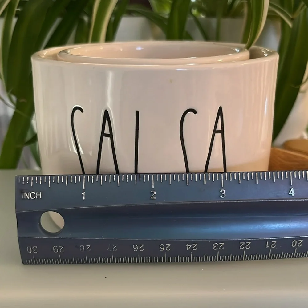 Rae Dunn Salsa and Guacamole 🥑 Stoneware Serving Bowls w/ wood handle spreaders